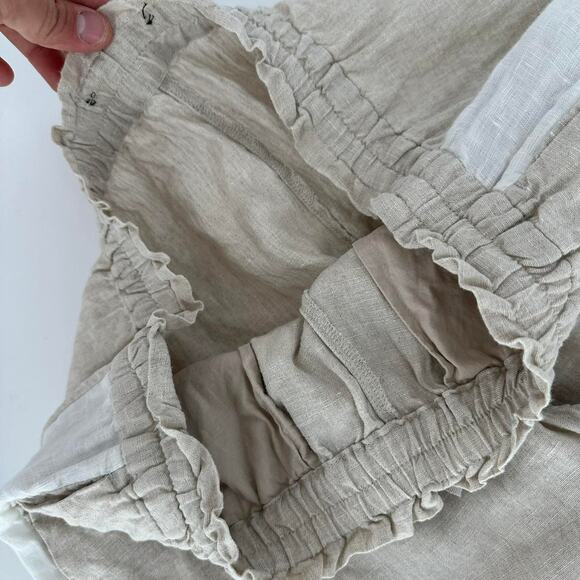 Woman’s Wide Leg Summer Linen Pants. Size 28 x 24 flowy light springtime - Picture 2 of 5